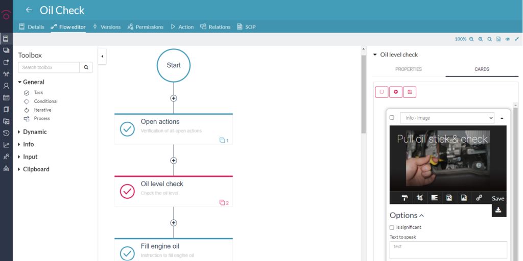 Connected Worker Features Graphical workflow editor